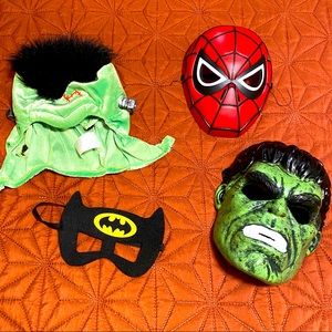 3/$25 offer Superhero masks Hulk Spider-Man Batman